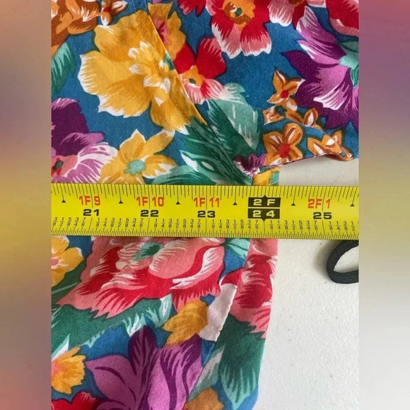 Gitano Vintage 90’s Button Up Floral Top Shirt Medium Plus size Unisex 40/20 001 - Picture 6 of 8